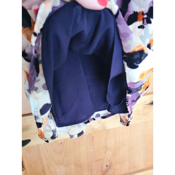 Cabi Burnout Velvet Mini Slip Dress MEDIUM Moody Floral Festival Cocktail Artsy - Picture 6 of 8